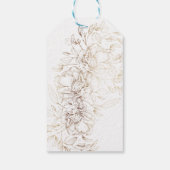 White Elegant Drawn Botanical Monogram Weddenschap Cadeaulabel (Achterkant)