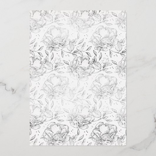 White Elegant Gold Botanical Vrijgezellenfeest Folie Uitnodiging (Achterkant)