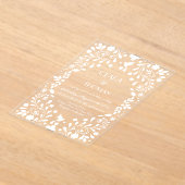 White Elegant Mexican Fiesta Wedding Acryl Uitnodigingen (Laagn)