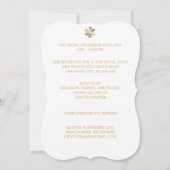 White Elegant Snowflake Invitation de la fête d'en (Dos)