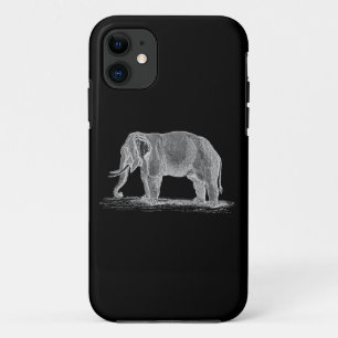 White Elephant 1800s Illustration iPhone 11 Hoesje