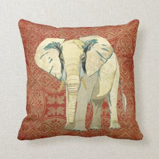 White Elephant Amber Damask Pillow Kussen