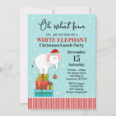 White Elephant Cadeau Échange Invitation de vacanc (Devant)