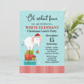 White Elephant Cadeau Échange Invitation de vacanc (Debout devant)