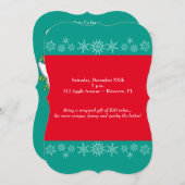 White Elephant Custom Holiday Party Uitnodigingen (Voorkant / Achterkant)