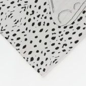 White Elephant Dotted Fleece Blanket Deken (Hoek)