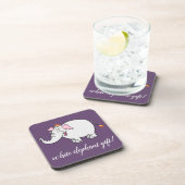 White Elephant Exchange Cartoon Bier Onderzetter (Rechterzijde)