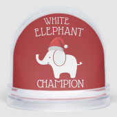 white Elephant Gift Exchange Christmas Funny Sneeuwbol (Voorkant)