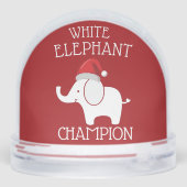 white Elephant Gift Exchange Christmas Funny Sneeuwbol (Achterkant)