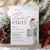 White Elephant Gift Exchange Party Invite Kaart