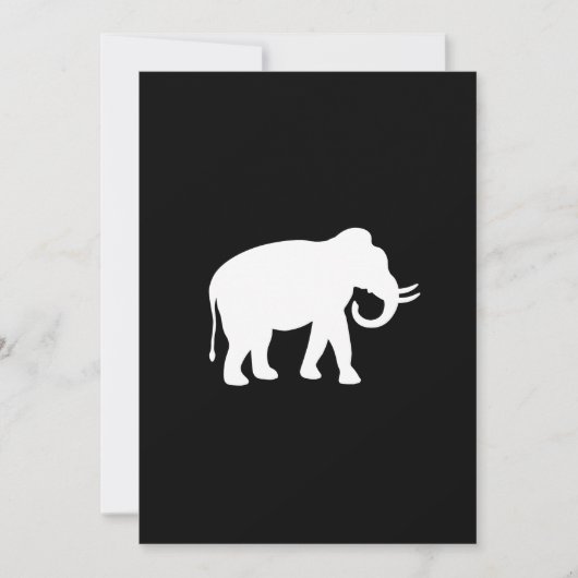 White Elephant Gift Exchange Party Kaart (Voorkant)