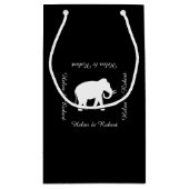 White Elephant Gift Exchange Party Klein Cadeauzakje (Achterkant)