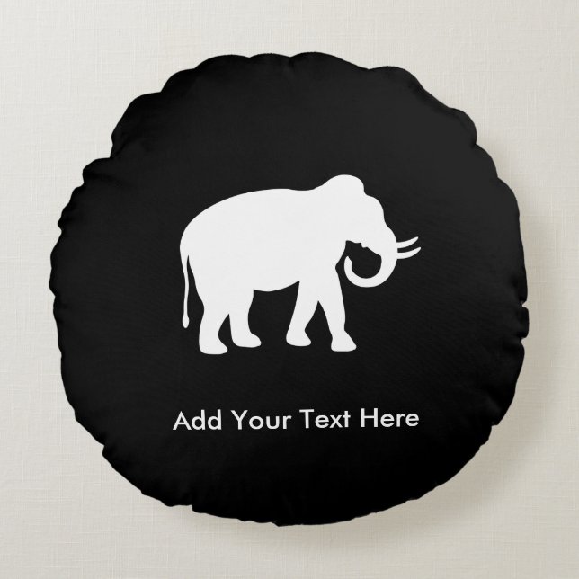 White Elephant Gift Exchange Party Rond Kussen (Voorkant)