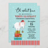 White Elephant Gift Exchange Vakantie Uitnodiging (Voorkant / Achterkant)