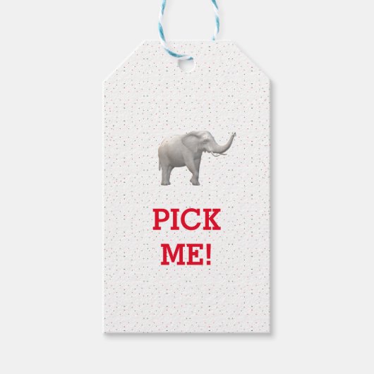 White Elephant Gift Label Cadeaulabel (Voorkant)