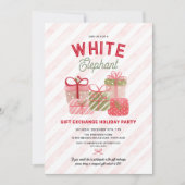 White Elephant Holiday Gift Exchange Party Kaart (Voorkant)