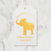 White Elephant-kerstfeestartikel - Eigen cadeau Cadeaulabels (Voorkant)