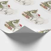 White Elephant Party Christmas Wrapping Paper Cadeaupapier (Hoek)