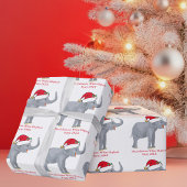 White Elephant Party Cute Persoonlijke Kerstmis Cadeaupapier