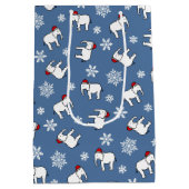 White Elephant Party Kerstmis (Blauw) Gift Bag Medium Cadeauzakje (Achterkant)