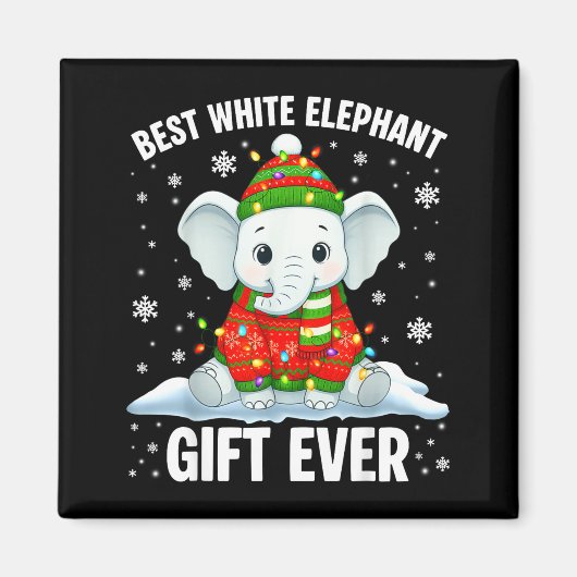 White Elephant Pjs For Adults Under 15 20  Magneet (Voorkant)