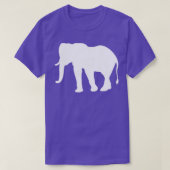 White Elephant Silhouette Zoologist World Elephant T-shirt (Design voorkant)