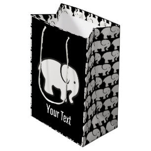 White Elephants Design Gift Bag Medium Cadeauzakje