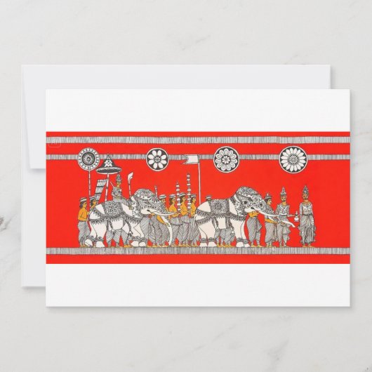 White Elephants & Kadyan Dancers Kaart (Voorkant)