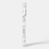 White Embossed iPhone Case with Abstract Texture (Achterkant / Rechts)