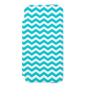 White en Aqua Zig Zag Pattern