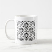 White en Black Damask Koffiemok (Links)