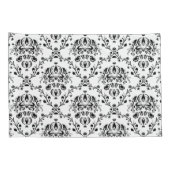 White en Black Damask Kussensloop (Achterkant-Rechts)