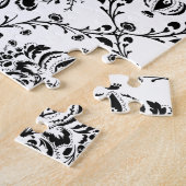 White en Black Damask Legpuzzel (Zijkant)