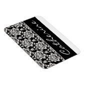 White en Black Damask met  naam Magneet (Rechterzijde)