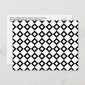 White en Black Diamond Pattern Briefkaart (Voorkant / Achterkant)