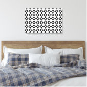 White en Black Diamond Pattern Canvas Afdruk (Insitu (Slaapkamer))