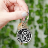 White en Black Dragon Phoenix Yin Yang Sleutelhanger (Hand)