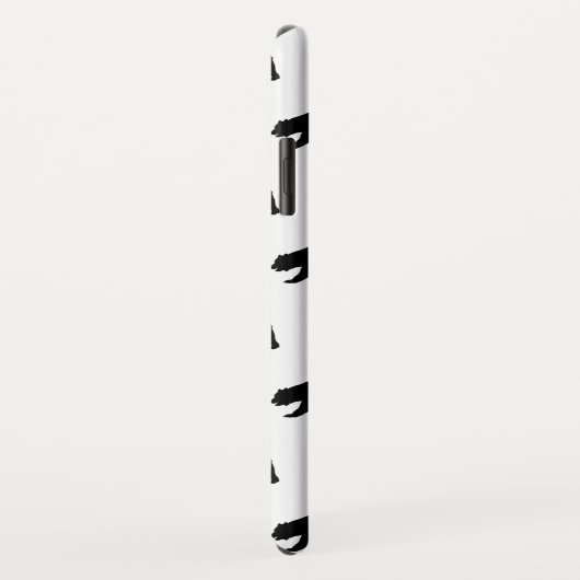 White en Black Grizzly Beer Pattern Case-Mate iPhone Case (Achterkant/rechts)