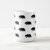 White en Black Grizzly Beer Pattern Koffiemok (Center)