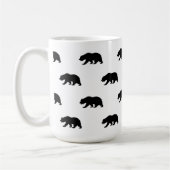 White en Black Grizzly Beer Pattern Koffiemok (Links)