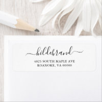 White en Black Loose Script