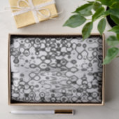 White en Black Modern Abstract Design Tissuepapier (Geschenk)