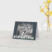 White en Black Monogram Floral Wreath Wedding Kaart (Gele Bloem)