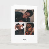 White en Black Offset Arch 4 Foto Afstuderen Bedankkaart (Achterkant)