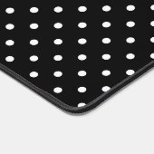 White en Black Polka Dot Pattern Bureaumat (Hoek)