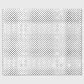 White en Black Polka Dot Pattern Cadeaupapier (Vlak)
