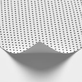 White en Black Polka Dot Pattern Cadeaupapier (Hoek)