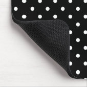 White en Black Polka Dot Pattern Muismat (Hoek)