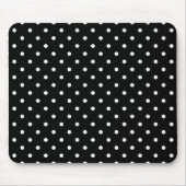 White en Black Polka Dot Pattern Muismat (Voorkant)