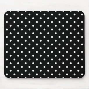 White en Black Polka Dot Pattern Muismat